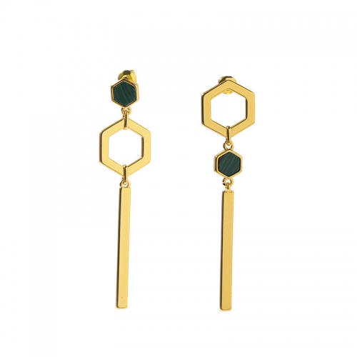 Malachite earrings