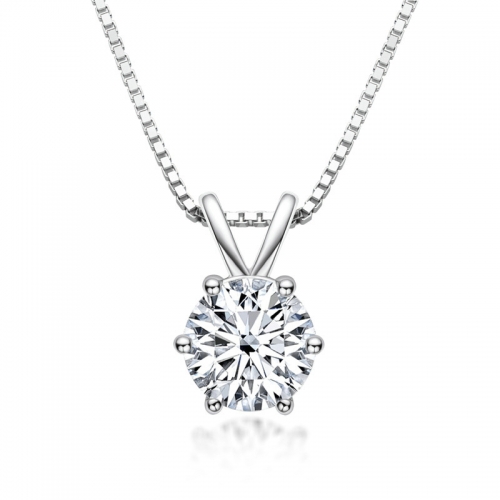 Six claw stone necklace in S925
