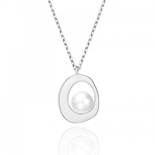 Pearl pendant necklace in 925 sterling silver