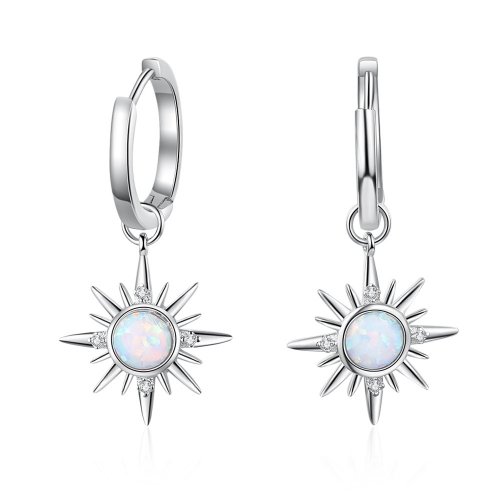 hoop opal earrings